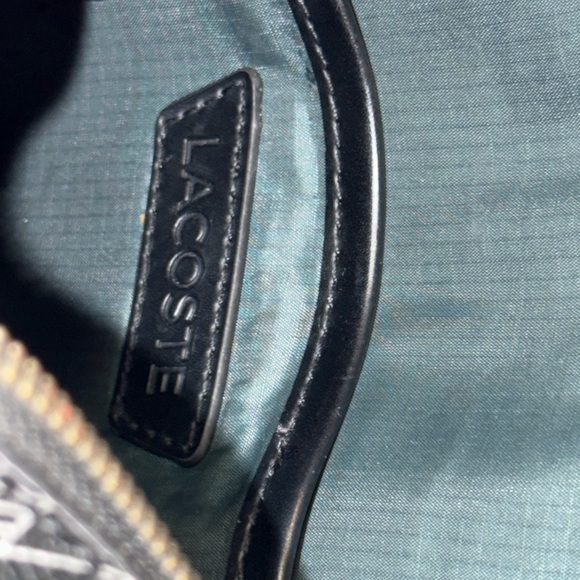 Lacoste Black and Gray Patterned Messenger Bag - Picture 6 of 6